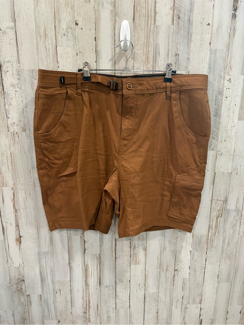 prAna Stretch Zion‎ II Shorts Sepia Brown Men’s 40 Standard Fit Hiking Cargo NWT